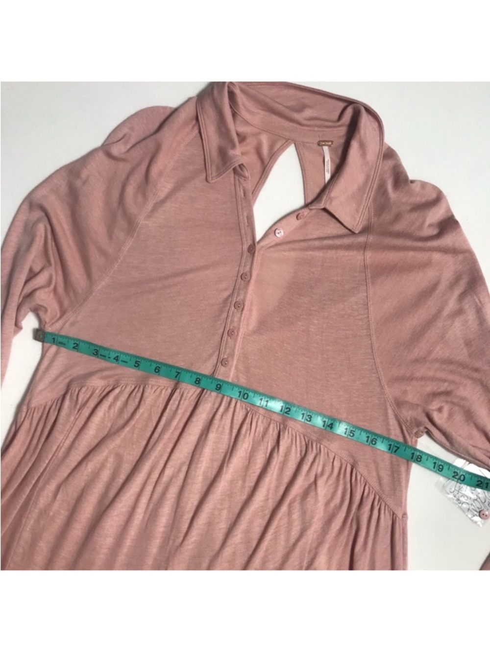Free People Best Girl Tunic Tiered High Low Ruffles Keyhole Back Dress Medium - Picture 11 of 15